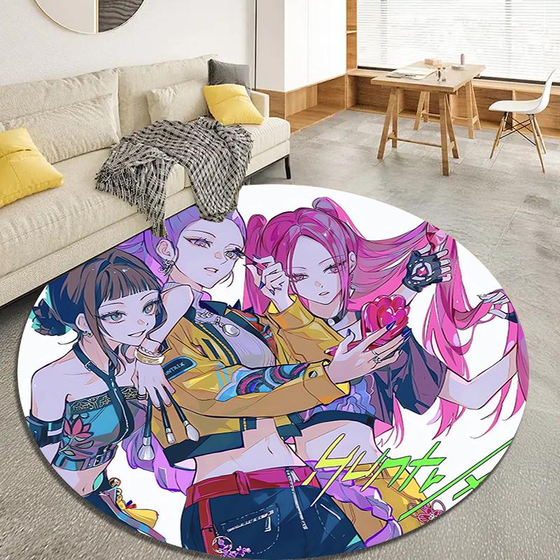 Hunter Cartoon Round Area Rug,Carpet Rug for Living Room Bedroom Sofa Playroom Decor,Non-slip Floor Mat Q0021