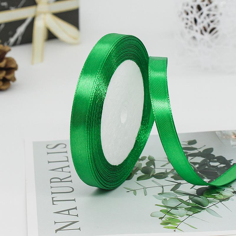 Factory Wholesale 1.5 Inches Single Sided Pastel Satin Ribbon Decorative Polyester Fabric Solid Logo Hair Gift Decoration