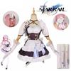 Honkai Elysia Maid Uniform Cosplay Costume Girl Anime Party Halloween Fan Outfit