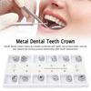 12pcs Dental  Metal Crowns Stainless Steel Restore Chewing Function Dental  Metal Crowns for Adults 