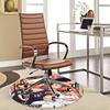 1pc Haikyuu!! Anime Volleyball Team Round Carpet  Office Chair Mat, AntiSlip Rug for Home Decor, Seasonal Gift, Suitable for Office, Living Room