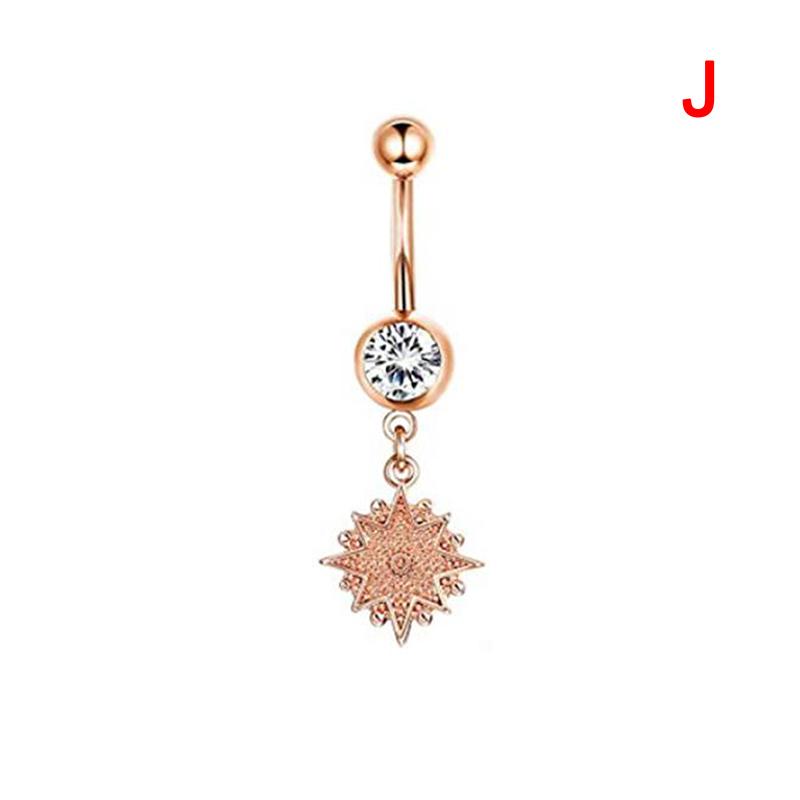 14G Bauchnabelring Hantel Tropfen Anhänger Körperpiercing Bauchnabelringe