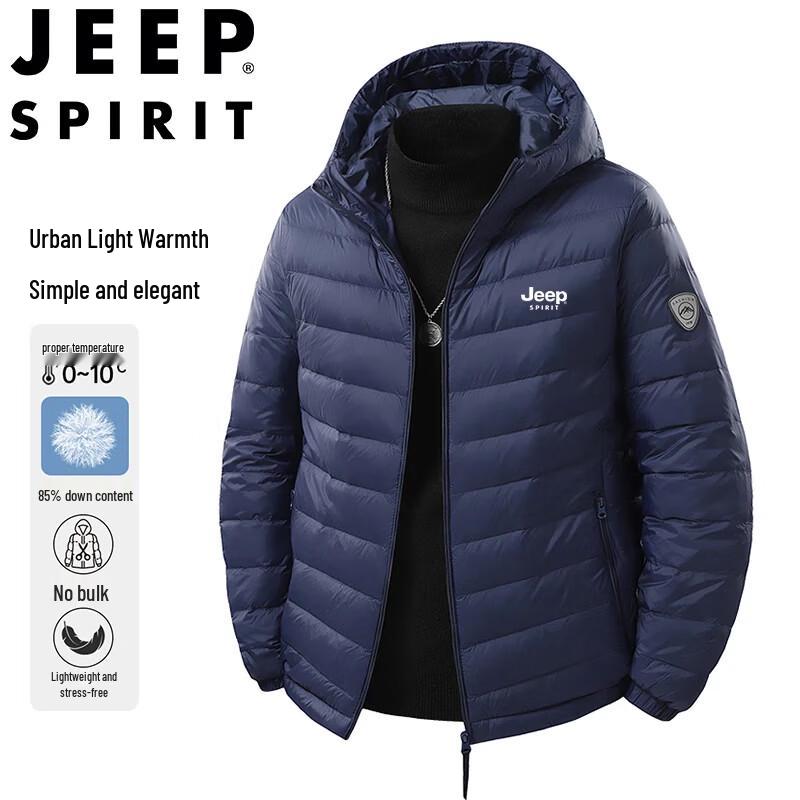 

JEEP SPIRIT Men s Warm Hooded Lightweight Down Jacket 4XL