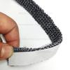 3mm Thickness Black Log Burner Stove Rope Fireproof Self-Adhesive Glass Fiber Fireplace Door Sealing Replacement Gasket Tape