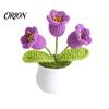Hemp Rope Plant Pot Woven Potted Plant, Handmade Wool 3D Texture Crochet Maintenance Free Flowerpot Flower with Flowerpot, No Home Decor Eco-friendly