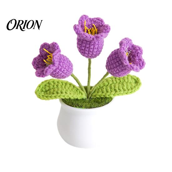 Hemp Rope Plant Pot Woven Potted Plant, Handmade Wool 3D Texture Crochet Maintenance Free Flowerpot Flower with Flowerpot, No Home Decor Eco-friendly