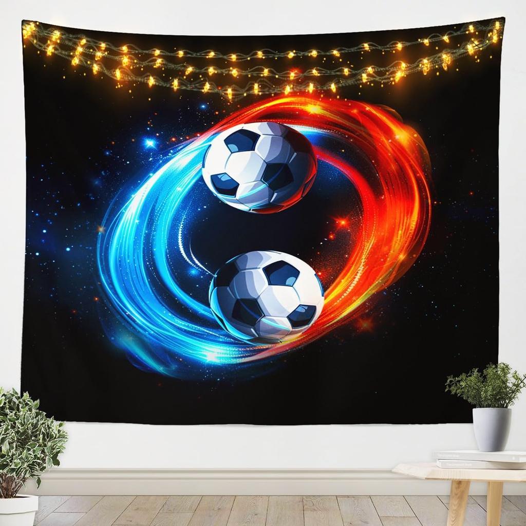 Music Themed Tapestry for Bedroom Room Water Flame Music Note Print Wall Hanging Luxury Musical Pattern Wall Blanket for Kids