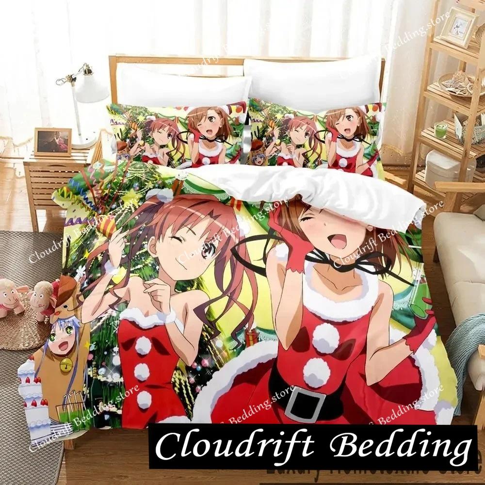 Misaka Mikoto A Certain Magical Index Railgun Bedding Set Boys Girls Twin Queen King Size Duvet Cover Pillowcase Bed boys Adult