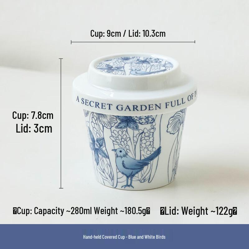 OLOEY Creative Double-Layer Insulated Ceramic Mug with Lid