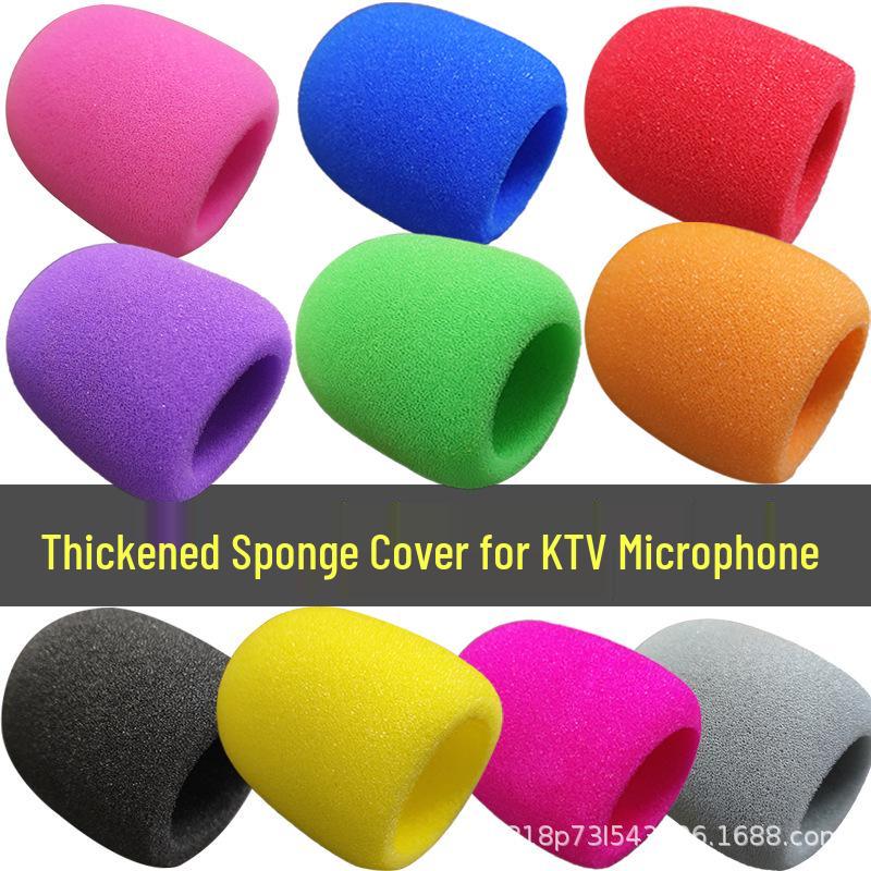 Microphone Non-Slip Protective Sponge Cover, Anti-Fall Windproof KTV Spray Shield