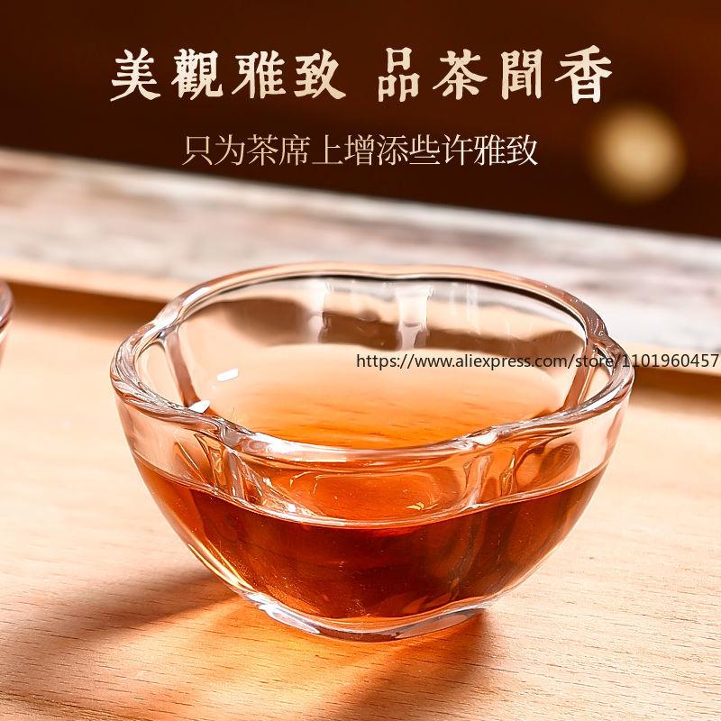 

10 Plum Blossom Cups Water Cups Handmade Transparent Home Creative Master Cups Thickened Japanese Heat Resistant