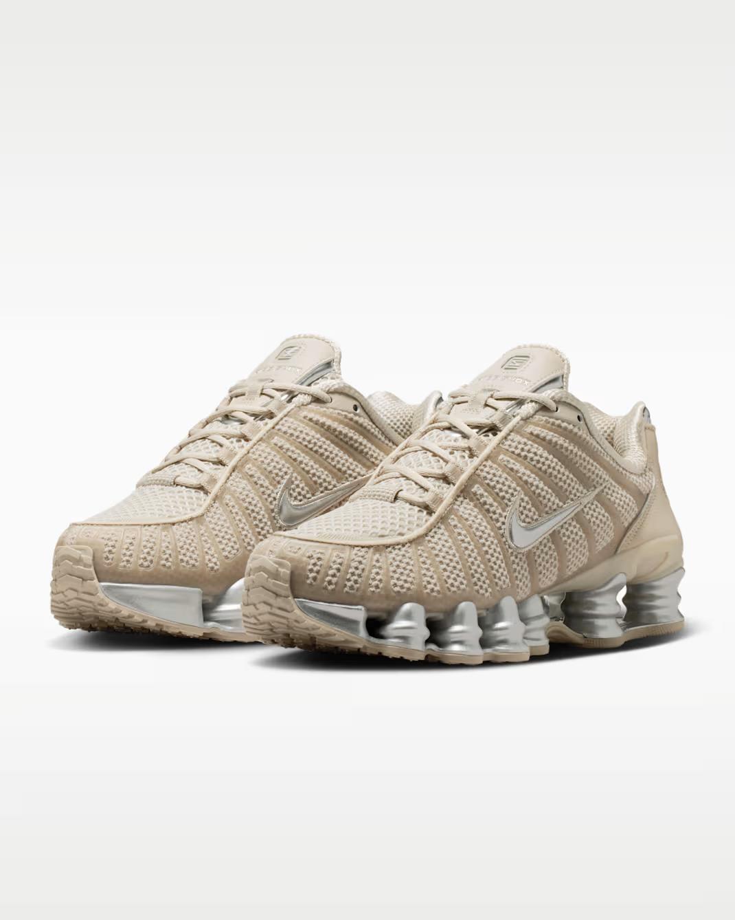 IH2559-200 Nike Shox TL Cream II Black Metallic Silver (Women s) 10W