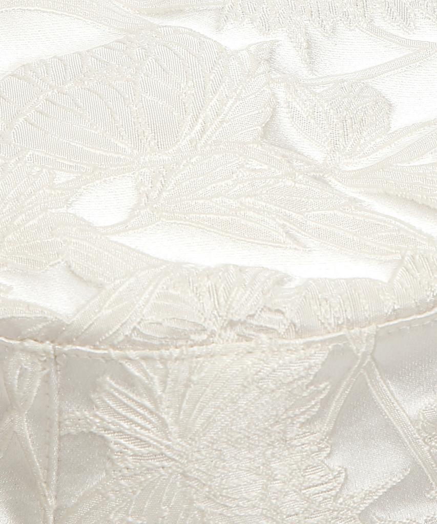 Eondeokeonteulolseutyudio Satin Flower Patch Detail Sun-Blocking Women'S Casual Bucket Hat Stand Bucket / Flower Patch / Satin Cream