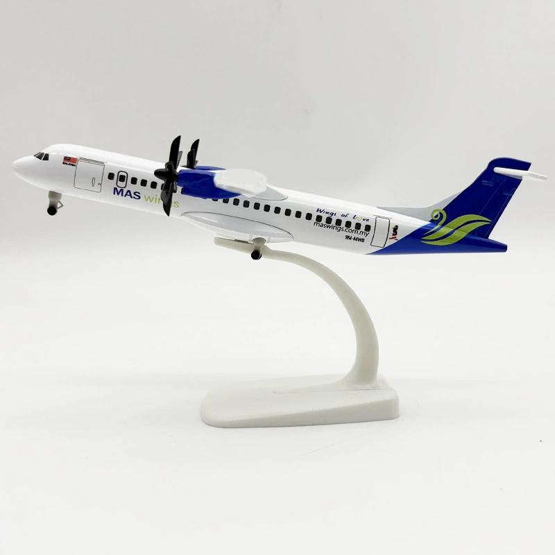 Mas Wings ATR Airways 20cm Model Aircraft Metal Alloy Airplane 1/400 Scale Static Aviation Plane With Wheels Ornament Gifts
