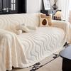 Cream Winter Sofa Blanket: 2026 Plush Ultra-Large One-Piece Cover & Cushion.