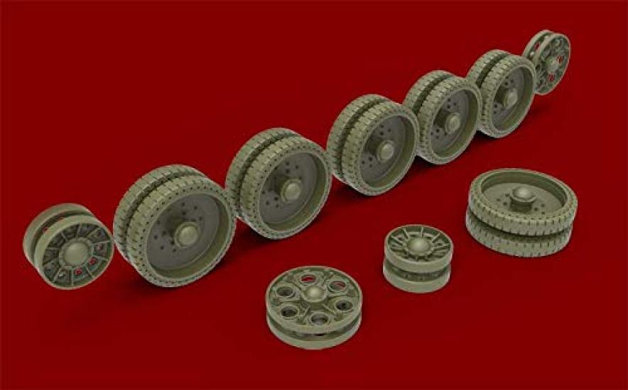 WWII Soviet Idler Drive and Road Wheel Set T-34 Wheel, Wheel, (1943-44 Model)
