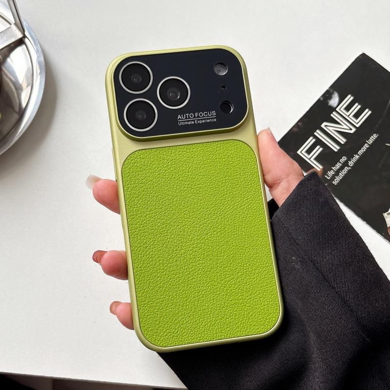 

Bright Candy Colors Leather Case For iPhone 17 16 15 14 13 Pro Max Business Large Window Glass Shockproof Armor Cover iPhone17