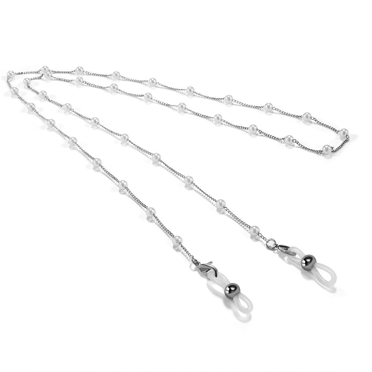 

Stylish And Simple Pearl Glasses Chain, Neck Anti-Drop Clip Glasses Rope, Glasses Lanyard Accessories