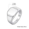 Vnox Brushed Square Signet Ring, Stainless Steel 11.8mm Wide Band for Men, Size 7-12 Chunky Finger Ring Anniversary Gift for Him
