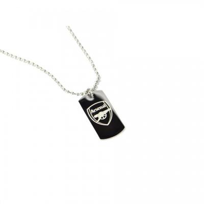 Stainless Steel Engraved Crest Dog Tag And Chain