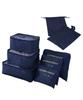 Blancblack Travel 8-Piece Pouch Set [Beige/Navy]
