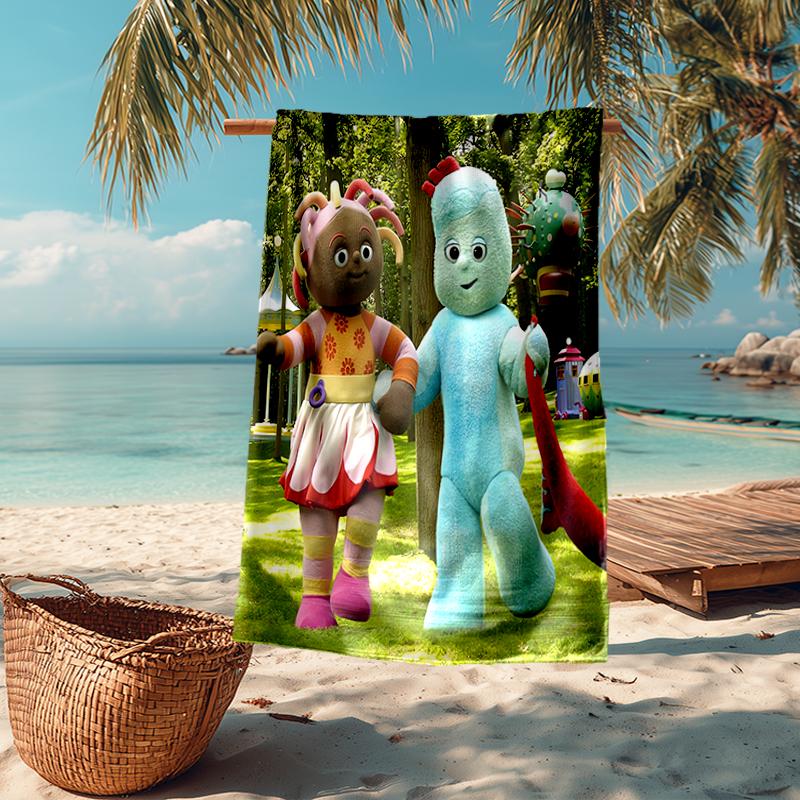 Ultra-Soft Beach Towel with In the Night Garden Theme,Ideal for Pool - Camping, Diving - Perfect Travel Essential, Vibrant Beach Towel.