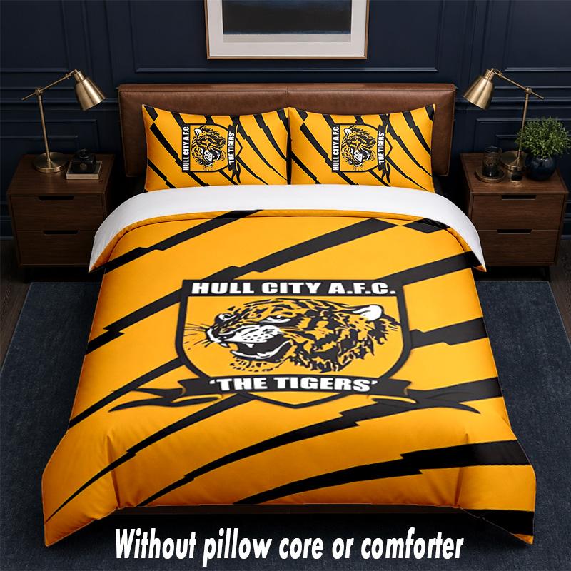 Set Biancheria da Letto Hull FC Design 1 Copripiumino + 2 Federe Morbido Traspirante Biancheria da Letto per la Casa