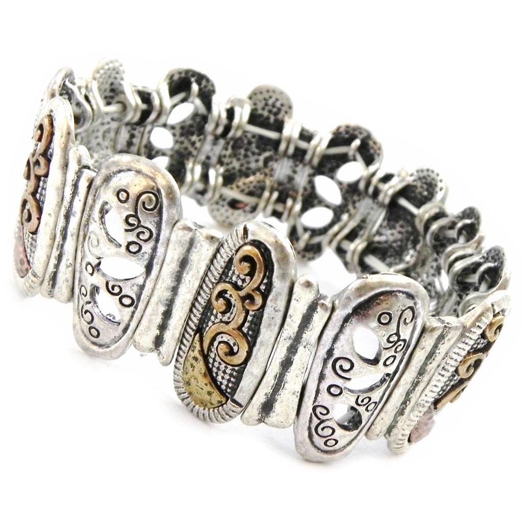 Les Trésors De Lily [I4485] - Designerarmbånd 'Cunégonde' 3 toner