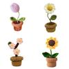Handmade Potted Plant Artificial Knitting Flower Decoration Diy