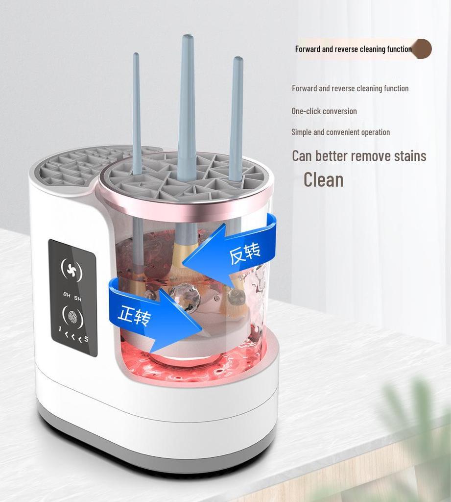 Electric Makeup Brush Cleaner & Dryer: All-in-One Tool for Safe, Automatic Cleansing Without Bristle Damage