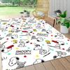 Snoopy Woodstock Adventures Carpet Rug Soft Washable Anti Slip Home Living Room Sofa Mats Personalized Christmas Rug