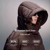 Chuyu Damen Kapuzenjacke Ultraweich Puffer Daunenjacke