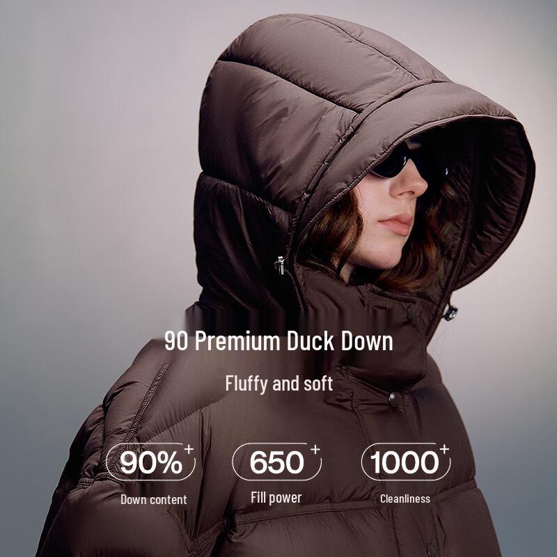 Chuyu Damen Kapuzenjacke Ultraweich Puffer Daunenjacke