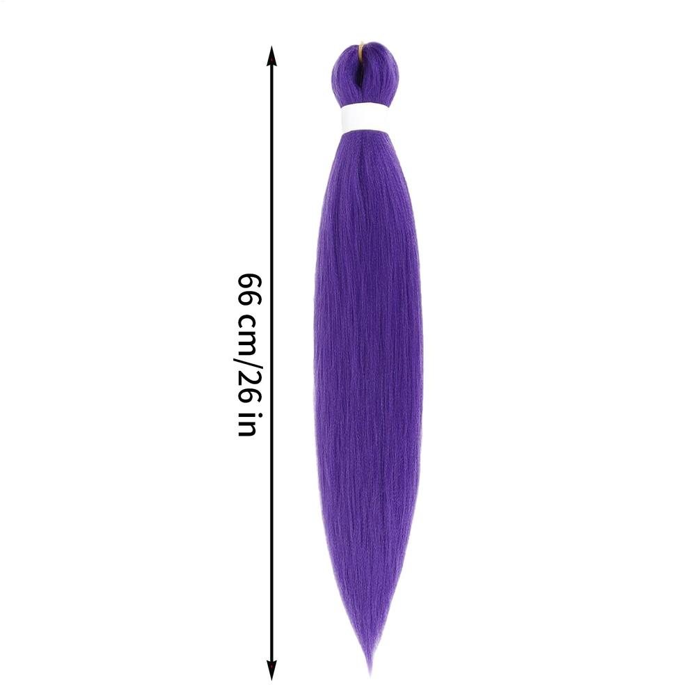 26Inch Synthetic Colored Braiding Hair Long Straight Ponytail Colorful Braiding Ponytail Hair Extensions Hair Accessories