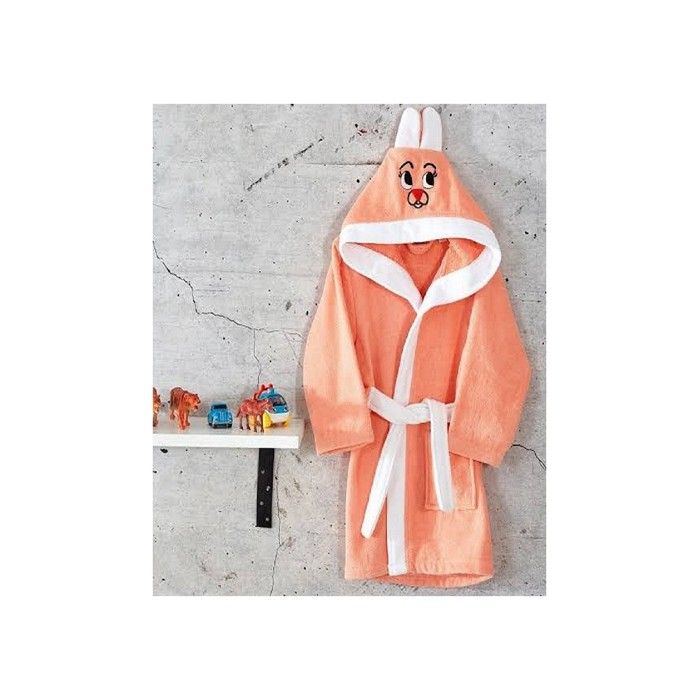Children's Terry Bathrobe 1-2 Years - Orange