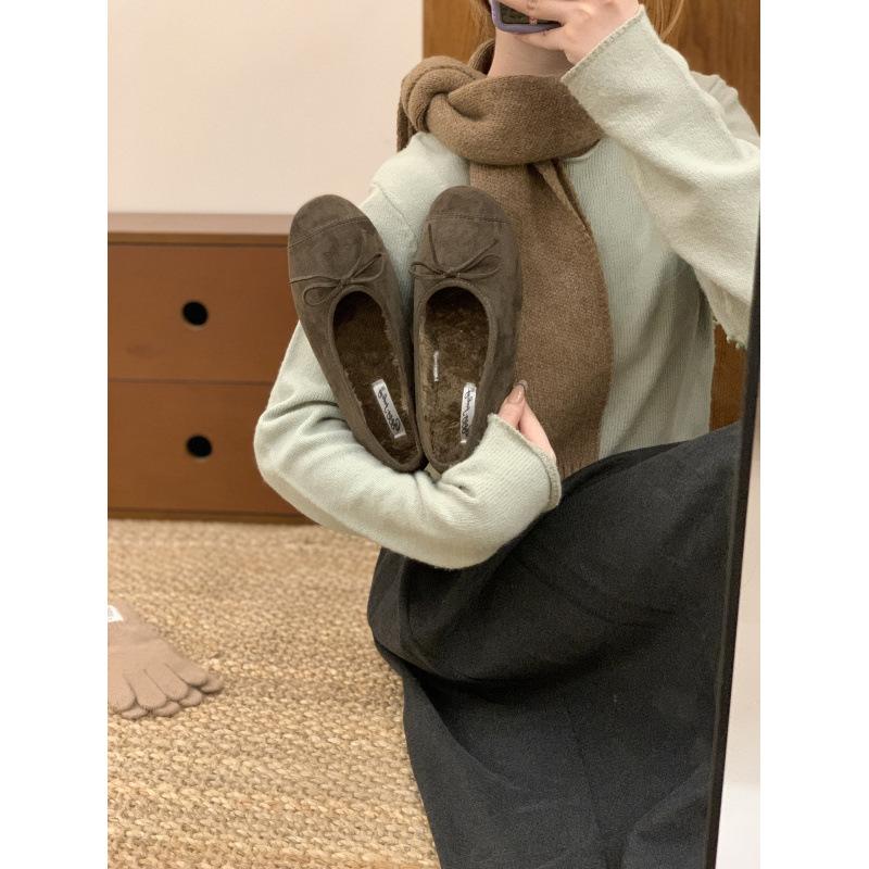 

Французские туфли на плоской подошве с леопардовым принтом, маленькие одинарные туфли, женская обувь 2025 осень и зима, туфли бабушки, бархатный бант, универсальные женские туфли 40