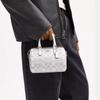 COACH Rowan18 square mirror bag star charm coated canvas and leather hand-held crossbody bag small size women's silver