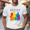 Save Pbs Resist Pride T Shirt Vintage Slightly Soft Stretched Comfortable Top For Everyday Wear Versatile