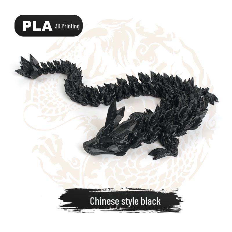 "Handcrafted 3D Printed Crystal Dragon Ornaments - Chinese Dragon & Dragon Egg Toys"