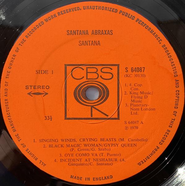 

LP Record SANTANA - Abraxas 64087 CBS 1970 UK Latin Used