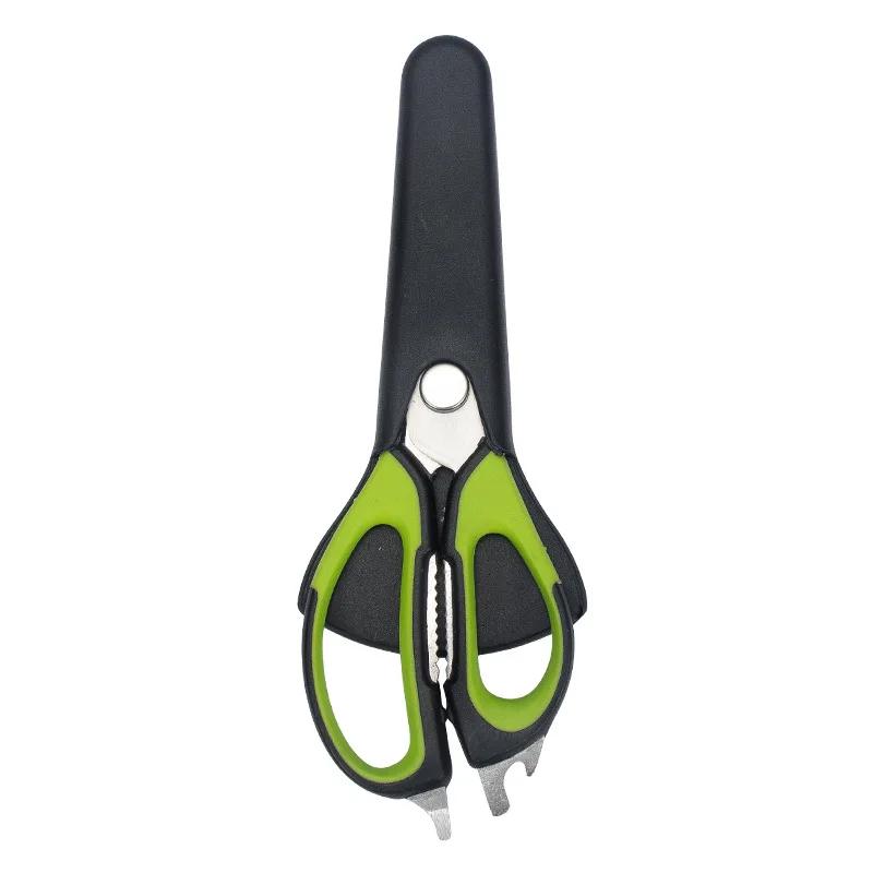 

Бытовые толстые лезвия из нержавеющей стали для резки мяса для барбекю, съемные ножницы с ручкой из полипропилена + TPR, мультикухонные ножницы с щелкунчиком