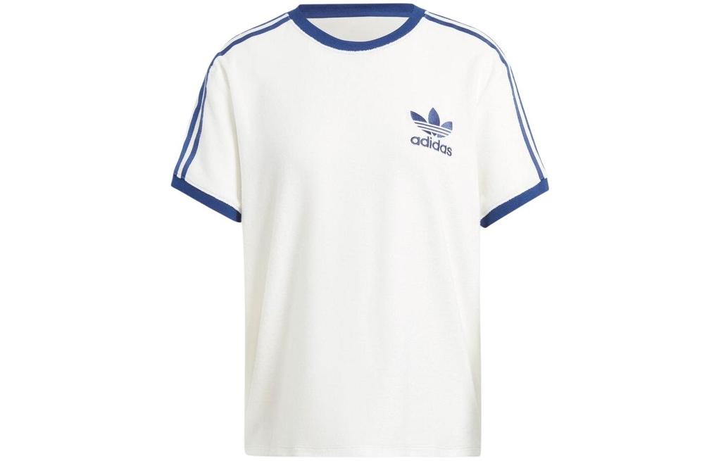adidas originals Women's Terry 3-Stripes Tee White IT9842