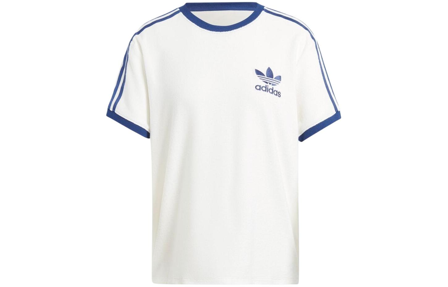 adidas originals Women s Terry 3-Stripes Tee White IT9842 S