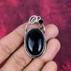 Black Onyx & Black Spinel Gemstone Silver Jewelry, 925 Sterling Silver Pendant, Handmade Designer Onyx Pendant Gift For Catholics