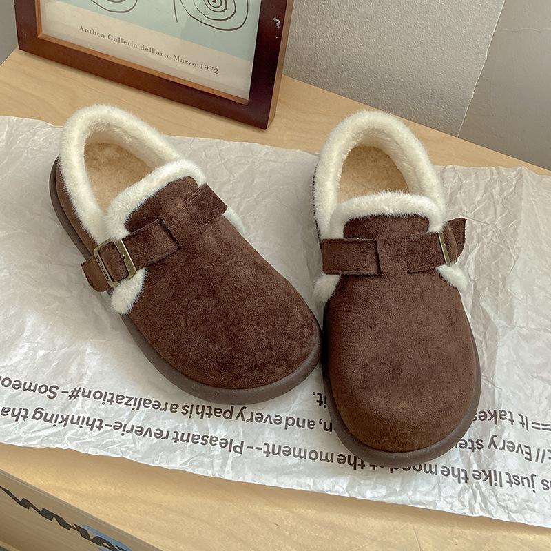 Women's Cartoon Large Size Soft Sole Winter Warm Fur Snow Boots Padded Lined Ankle Boots Anti-slip Hiking Casual Sports Cotton Boots