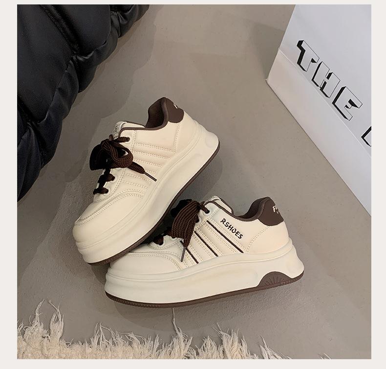 

Fleece little white shoes women s new thick-soled versatile warm and heightened popular sports and leisure board shoes in autumn and winter 2025 40