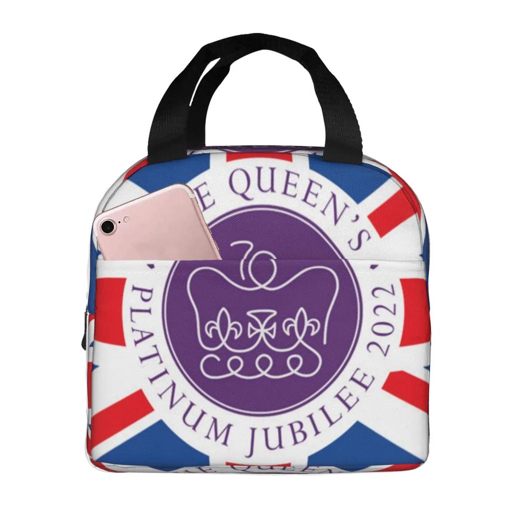 Królowa Elżbieta II Termiczna Torba na Lunch Izolowana Przenośna Chłodząca Torba na Lunch dla Kobiet Dzieci Do Szkoły Torby na Jedzenie
