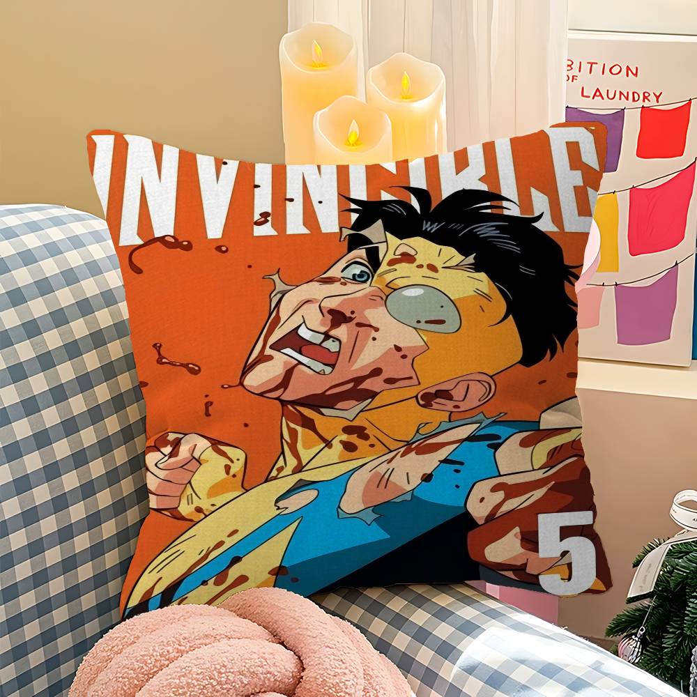I-Invincible Мультяшная Декоративная Подушка для Эстетики Комнаты Наволочка Домашний Декор Спальня Диван-Кровать Диван Наволочка 45x45 12x12Inch