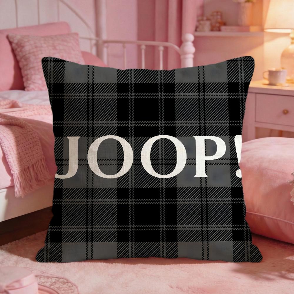 JJoopS Brand Classic Logo Cushion Cover Premium Comfort Reversible Pillow Cove Two In One Design For Any Room Car Interior