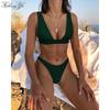Neu Qualität Bikini Badeanzug Europa und Die Vereinigten Staaten Sexy Versammelt Einfarbig Split Bikini Badeanzug